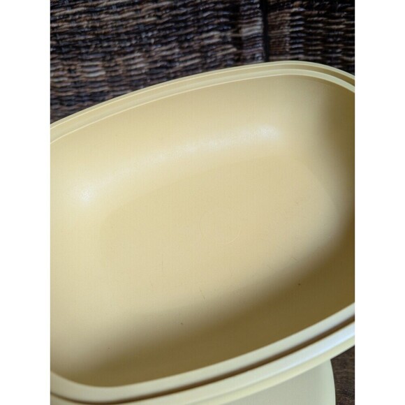Tupperware Microwave Vegetable Steamer 3 Piece Harvest Gold Vintage - Picture 5 of 9